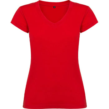 Camiseta Cuello V Punto Mujer – Textiles y Promocionales