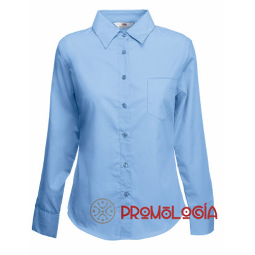 TMF211-Camisa-de-mujer-ml-color-Popelina-0 Camisa de Fruit of the Loom