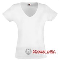 Camisetas cuello V personalizadas de mujer para publicidad