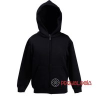 Sudadera promocional con capucha y cremallera de niño